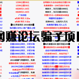 網(wǎng)賺論壇的項目是真的嗎？推薦2016年真實的網(wǎng)賺項目